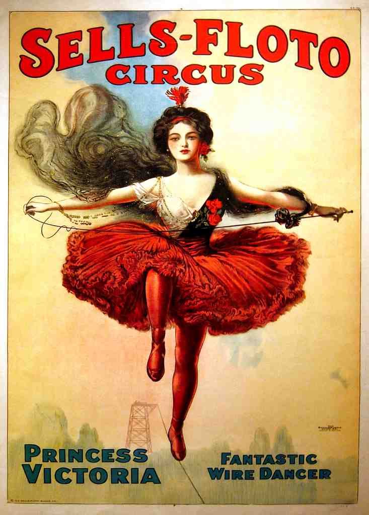 Circus Sells Floto 3 Vintage A4 Photo Print