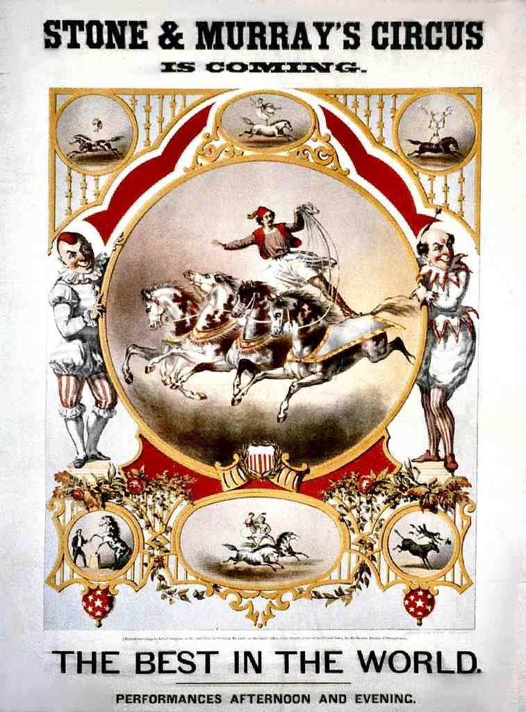 Circus Stone Murray 1870 Vintage A4 Photo Print