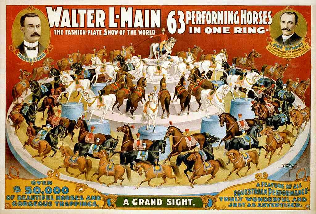 Circus Walter L Main 1899 Vintage A4 Photo Print