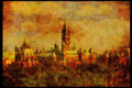 Cities 242021 Parliament Hill With View Of Library From Hull, Quebec A4 Limited Edition Watercolour Print