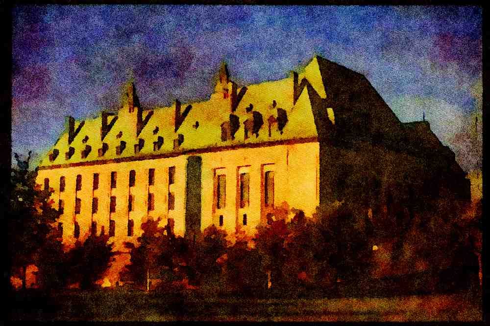 Cities 242053 West Elevation, Supreme Court Of Canada A4 Limited Edition Watercolour Print