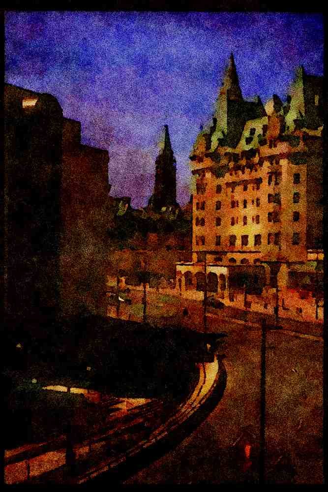 Cities 242057 Chateau Laurier And Parliament Hill A4 Limited Edition Watercolour Print