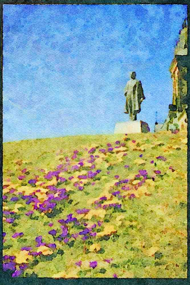 Cities 242066 Sir Wilfrid Laurier Statue, Parliament Hill A4 Limited Edition Watercolour Print