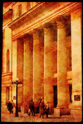 Cities 242067 Banking On Sparks Street Mall A4 Limited Edition Watercolour Print