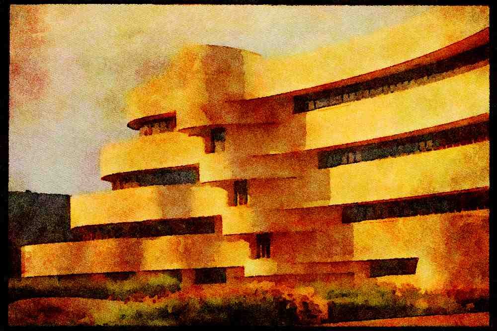 Cities 242074 Golden Light On Museum Of Civilisation A4 Limited Edition Watercolour Print
