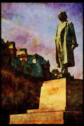 Cities 242077 Sir Wilfrid Laurier Statue, Parliament Hill A4 Limited Edition Watercolour Print