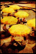 Cities 242078 Outdoor Cafe, World Exchange Plaza A4 Limited Edition Watercolour Print