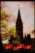 Cities 242086 Peace Tower On Canada Day A4 Limited Edition Watercolour Print