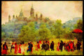 Cities 242098 Hindu Wedding Procession A4 Limited Edition Watercolour Print