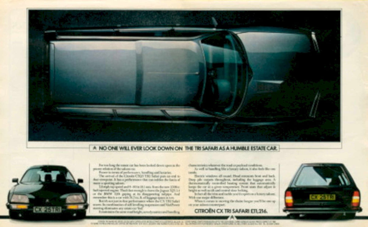 Citroen Cx Tri 1980s Vintage Retro Advert