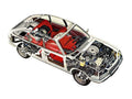 Citroen GS 1970 cutaway A4 Photo Print