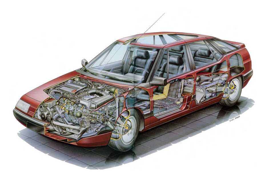 Citroen XM cutaway A4 Photo Print