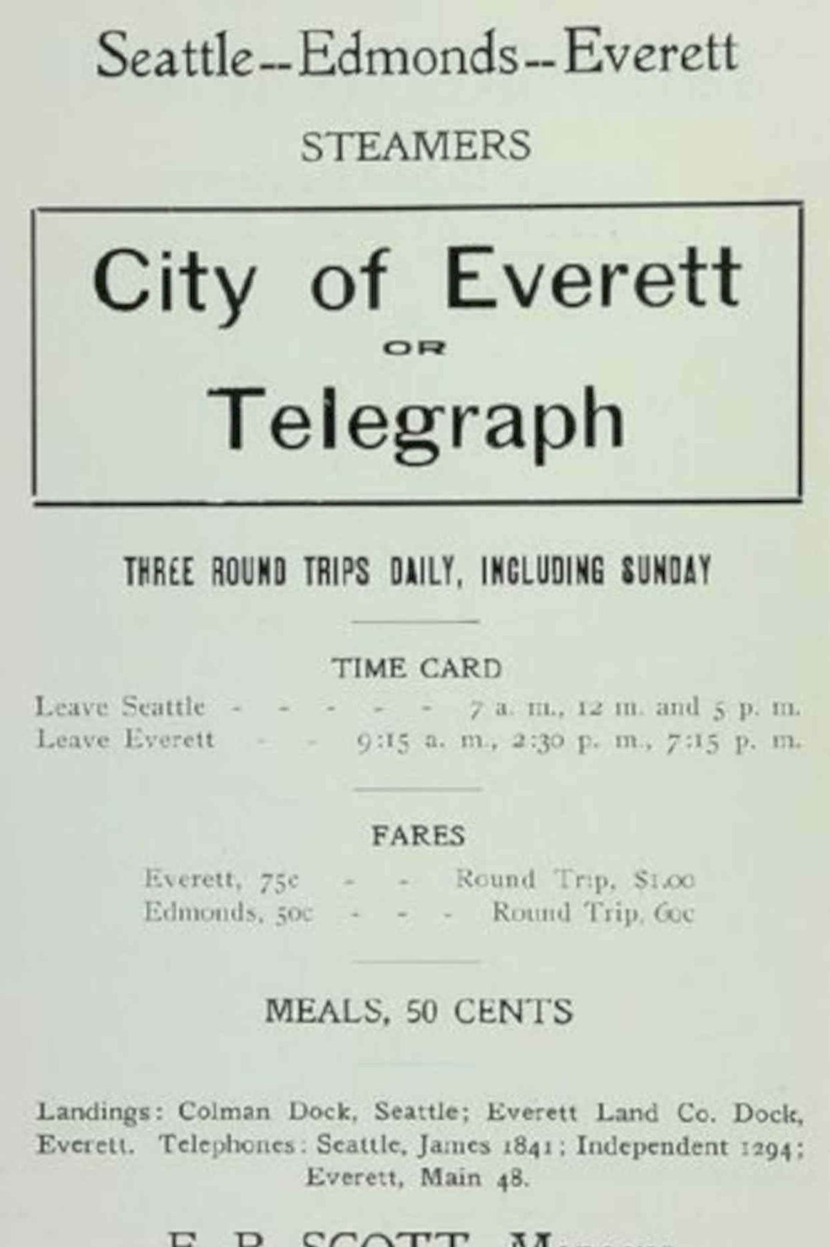 City Everett Steamers Vintage Retro Advert Poster A4 Photo Print