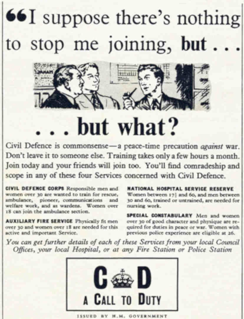 Civil Defence Duty Vintage Retro Advert Poster A4 Photo Print