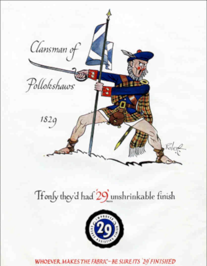 Clansman Kilt Flag Vintage Retro Advert Poster A4 Photo Print