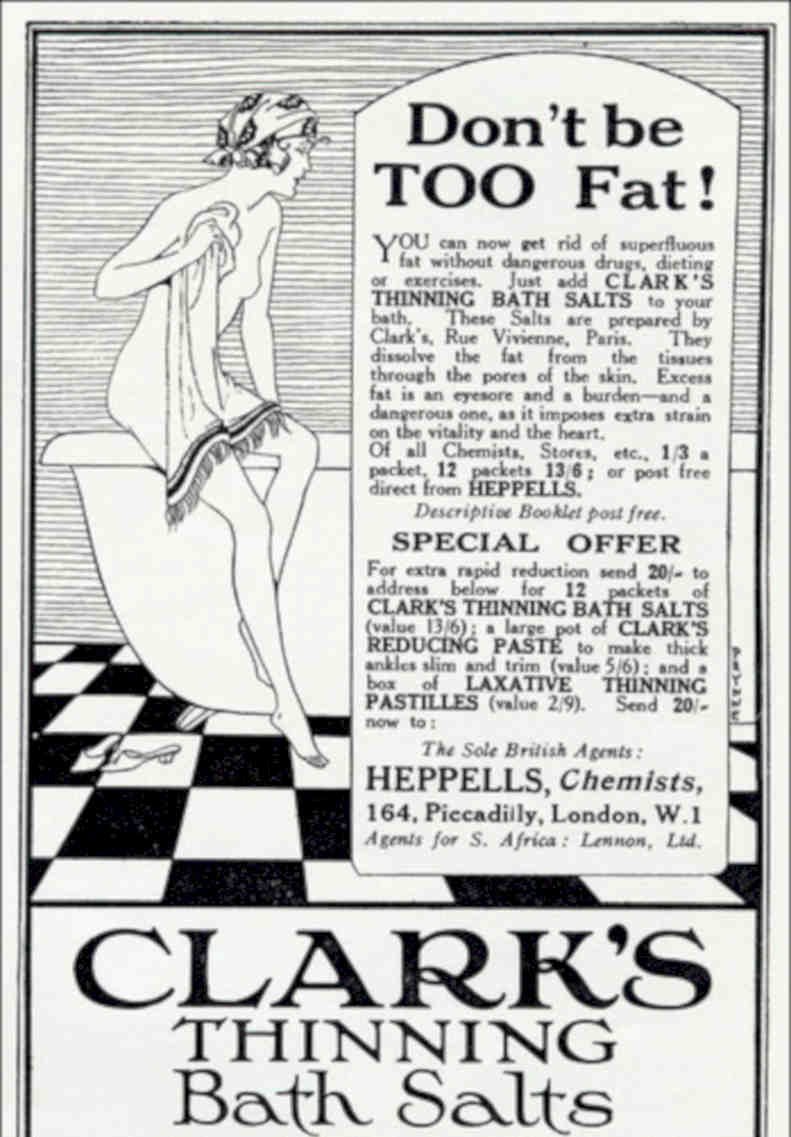 Clarks Bath Salts Vintage Retro Advert Poster A4 Photo Print