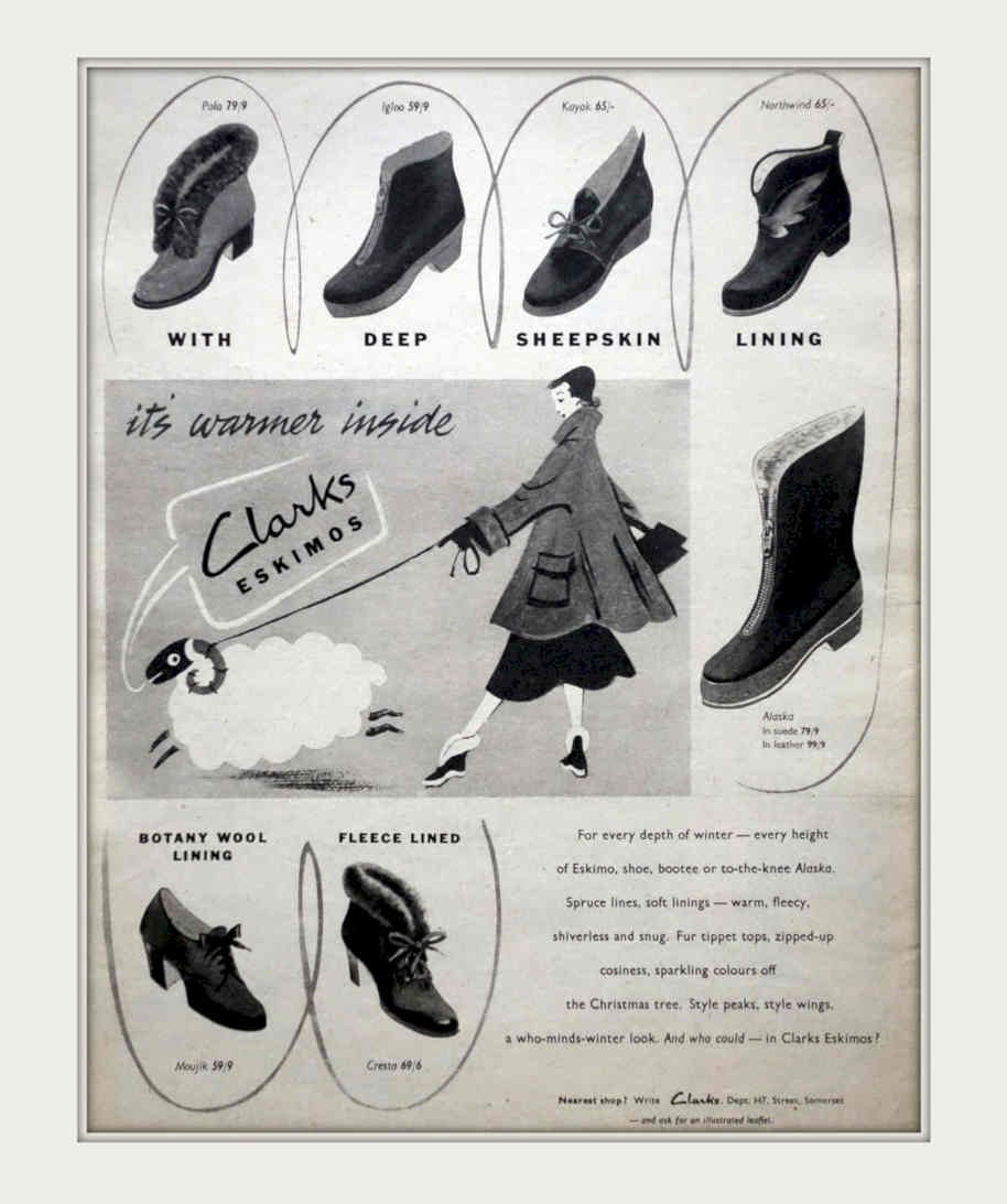 Clarks Eksimoi Boots Vintage Retro Advert Poster A4 Photo Print