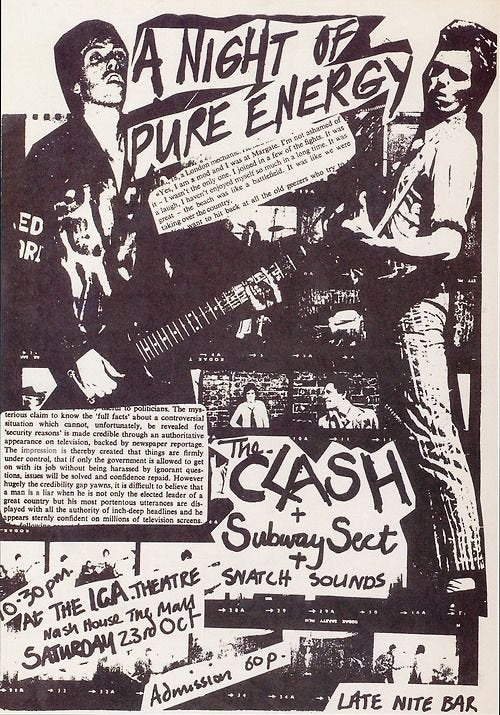 Clash 1979 Punk Flyer A4 Photo Print