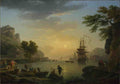 Claude Joseph Vernet A Landscape at Sunset A4 Photo Print