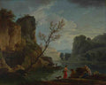 Claude Joseph Vernet A River with Fishermen A4 Photo Print