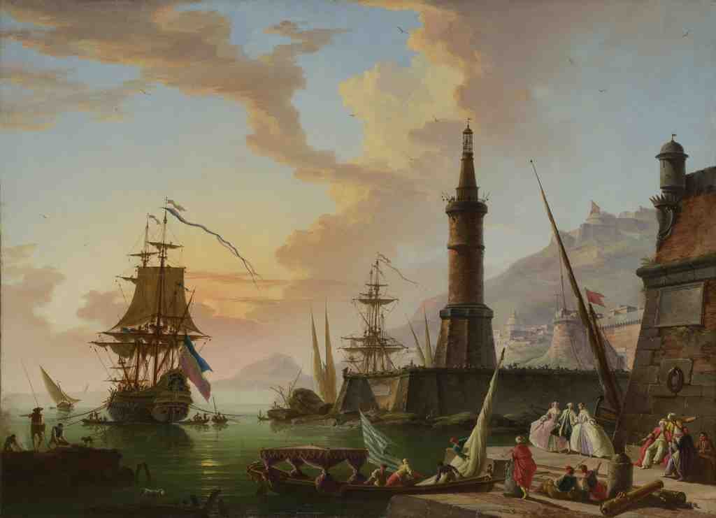 Claude Joseph Vernet A Seaport A4 Photo Print