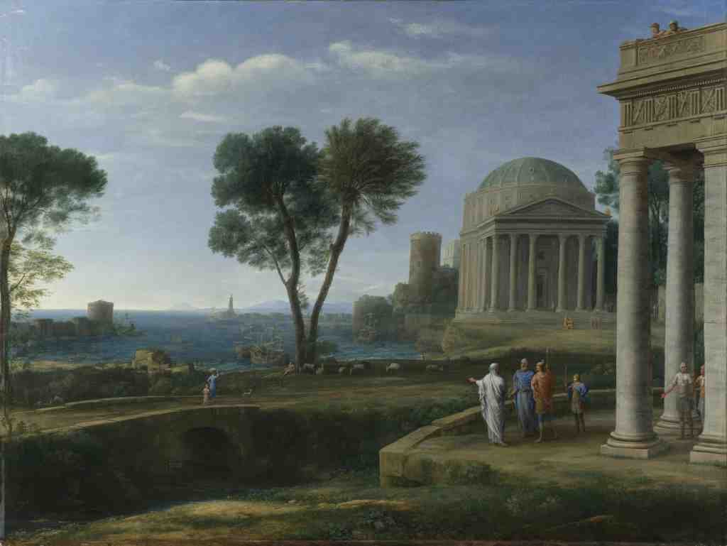 Claude Landscape with Aeneas at Delos A4 Photo Print