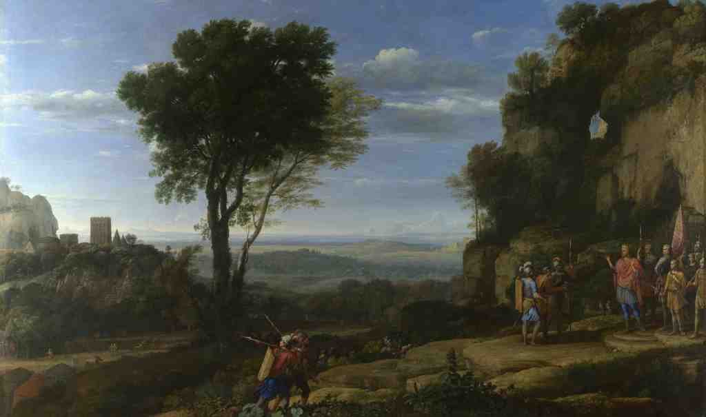 Claude Landscape with David at the Cave of Adullam A4 Photo Print