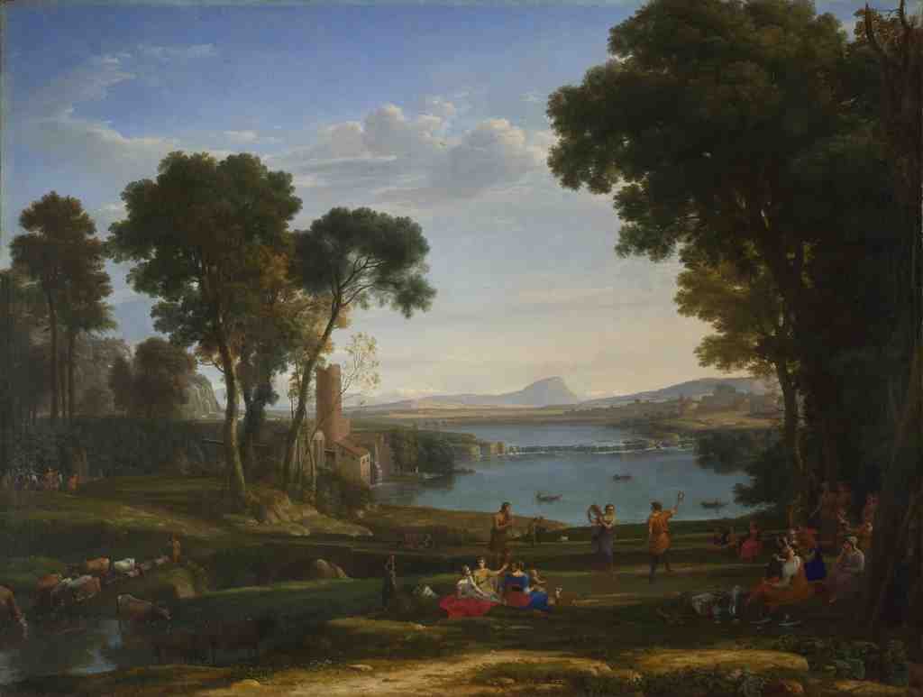 Claude Landscape with the Marriage of Isaac and Rebecca A4 Photo Print