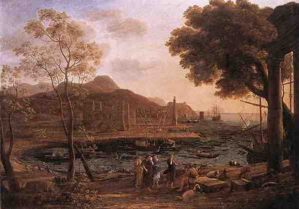 Claude Lorrain Harbour Scene With Grieving Heliades A4 Photo Print