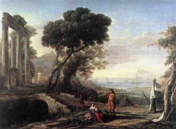 Claude Lorrain Italian Coastal Landscape A4 Photo Print