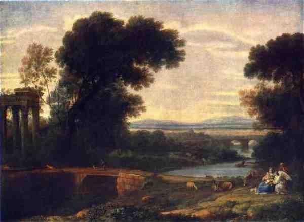 Claude Lorrain Landscape With Shepherds2 A4 Photo Print