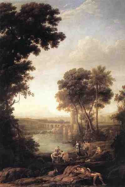 Claude Lorrain Landscape With The Finding Of Moses A4 Photo Print