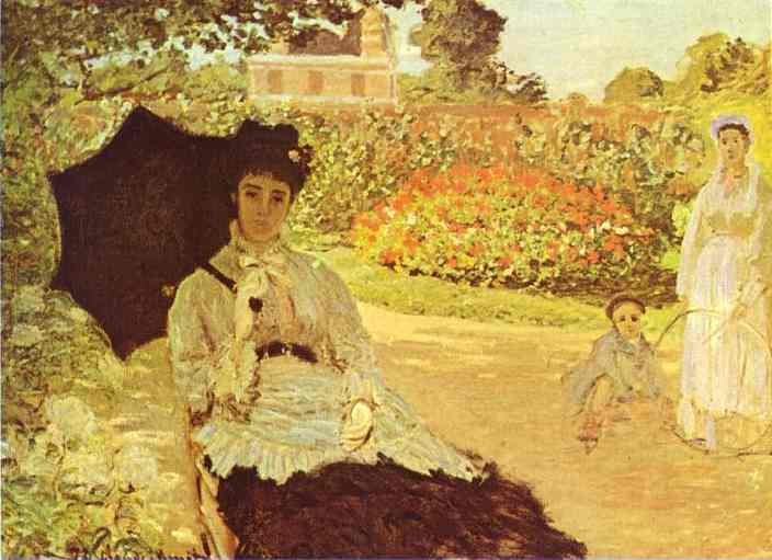 Claude Monet Camille Monet In The Garden Art A4 Photo Print