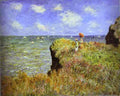 Claude Monet Clifftop Walk At Pourville Art A4 Photo Print