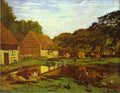 Claude Monet Farm Courtyard In Normandy Art A4 Photo Print