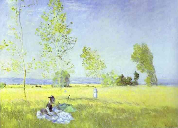 Claude Monet Fields Of Bezons Art A4 Photo Print UK