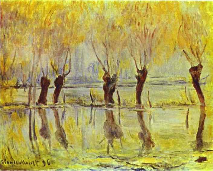 Claude Monet Flood At Giverny Art A4 Photo Print