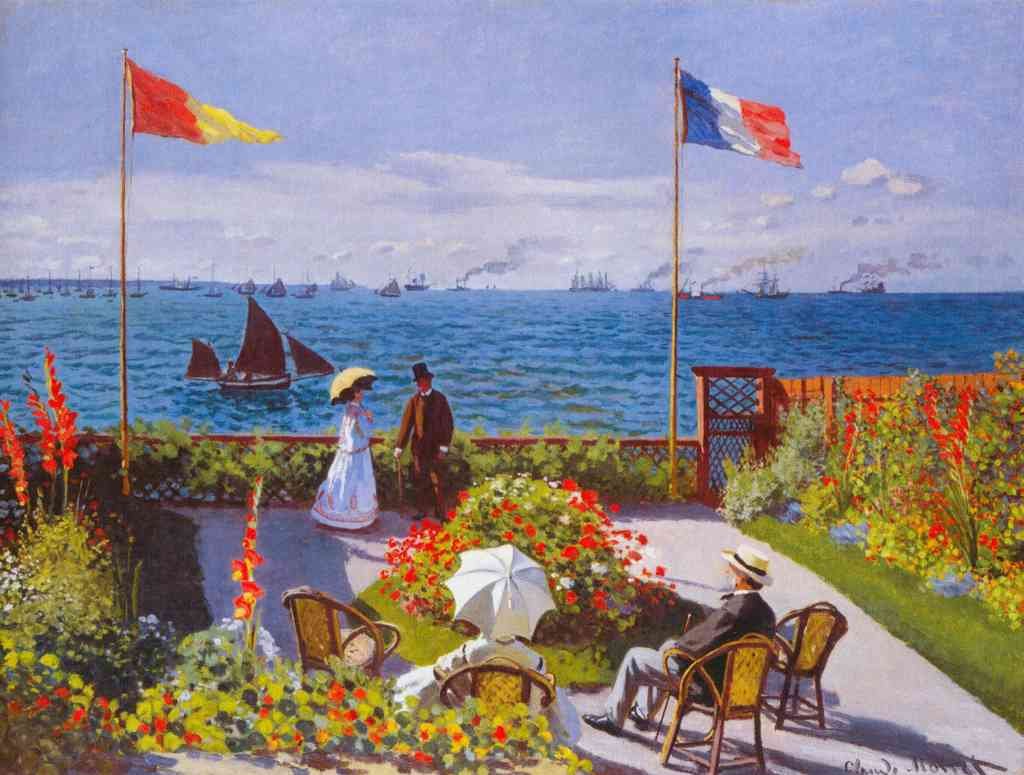 Claude Monet Garden At Sainte Adresse A4 Photo Print