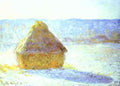 Claude Monet Haystack, Snow Effects, Morning Art A4 Photo Print