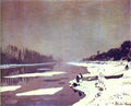 Claude Monet Ice On The Seine Near Bougival Art A4 Photo Print