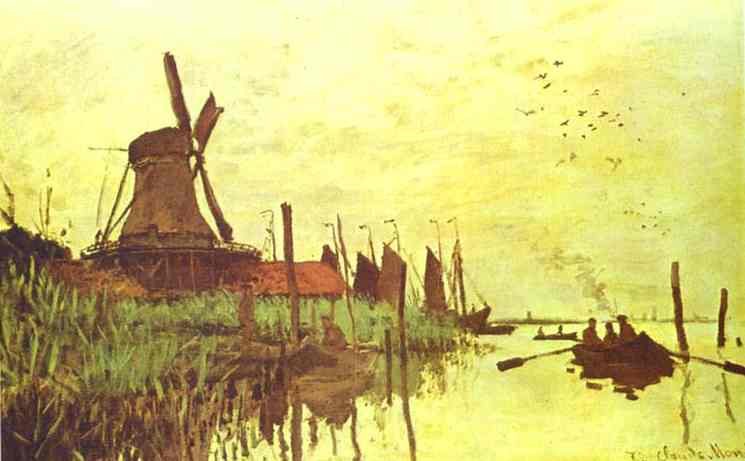 Claude Monet Mill Near Zaandam Art A4 Photo Print