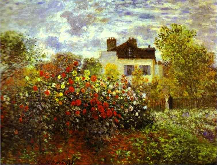 Claude Monet Monet's Garden At Argenteuil Art A4 Photo Print