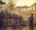 Claude Monet Painting In His Garden At Arenteuil A4 Photo Print