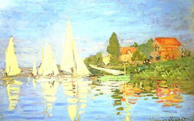 Claude Monet Regata At Argenteuil Art A4 Photo Print