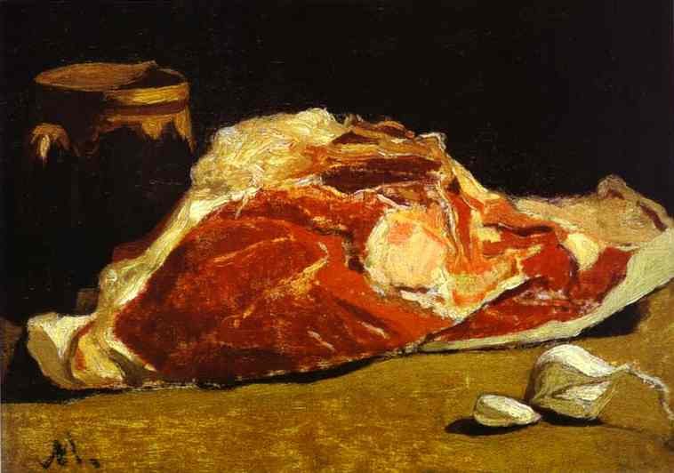Claude Monet Still Life Piece Of Beef Art A4 Photo Print