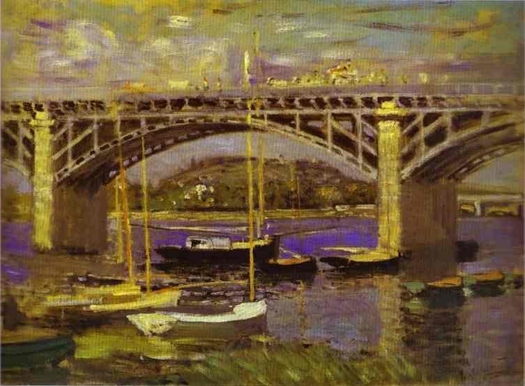 Claude Monet The Bridge At Argenteuil Art A4 Photo Print
