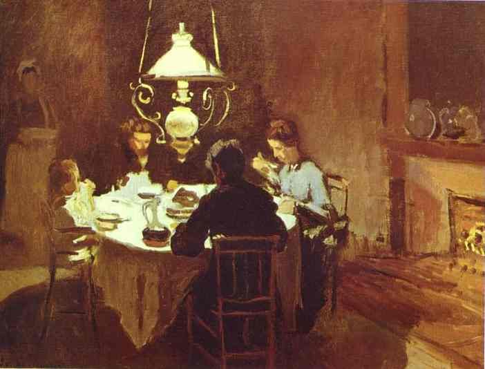 Claude Monet The Dinner Art A4 Photo Print