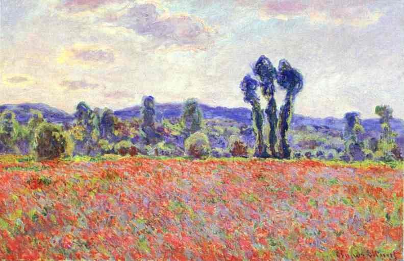 Claude Monet The Fields Of Poppies Art A4 Photo Print