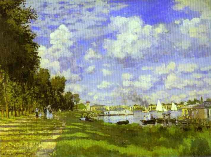 Claude Monet The Harbour At Argenteuil Art A4 Photo Print