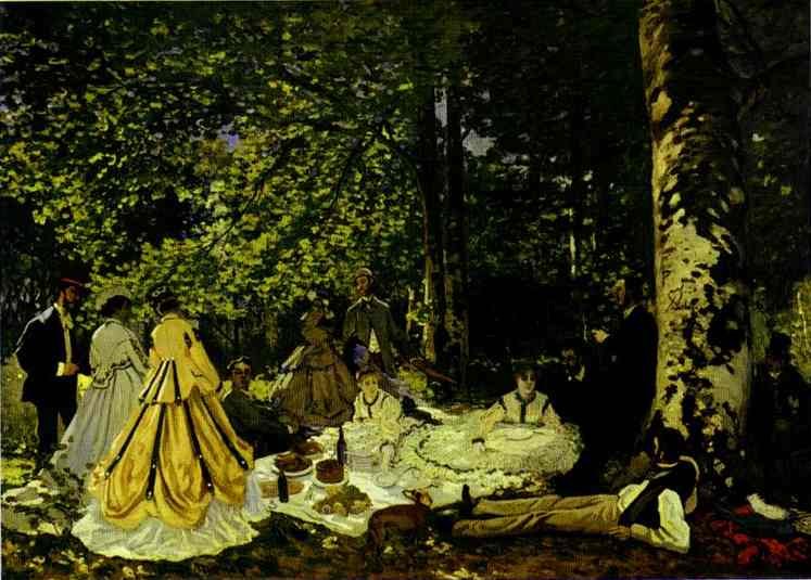 Claude Monet The Picnic (Le Dejeuner Sur Læherbe) Art A4 Photo Print